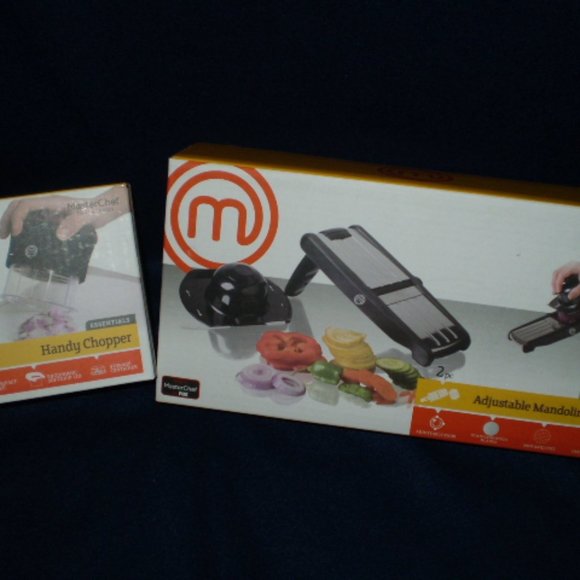 MASTER CHEF~ADJUSTABLE MANDOLINE SLICER & COMPACT CHOPPER~BOTH NEW IN BOX - Picture 4 of 9